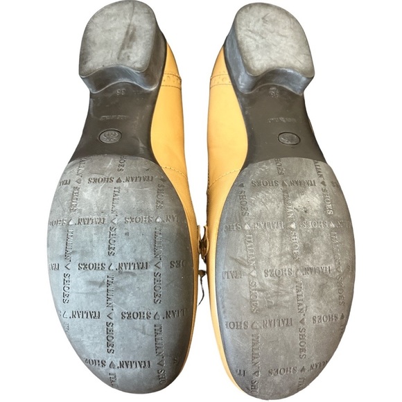 Lea Foscati Brown Leather Tassle Oxford Flats Loafers Made In Italy 38 US 7.5 - Picture 4 of 8